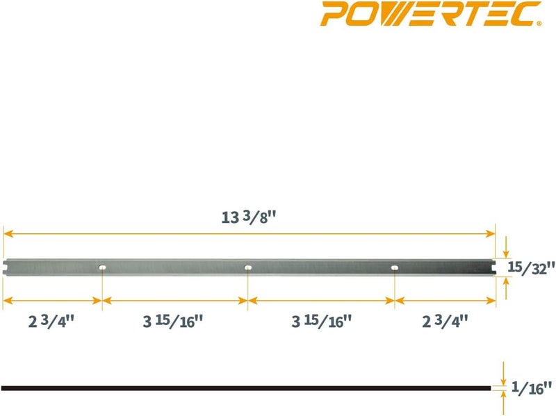 POWERTEC 13 Inch Planer Blades for RIDGID R4330, TP1300LS Planer, Replacement for AC20502 Planer Knives, Set of 6 (12828DDV) - Image 4